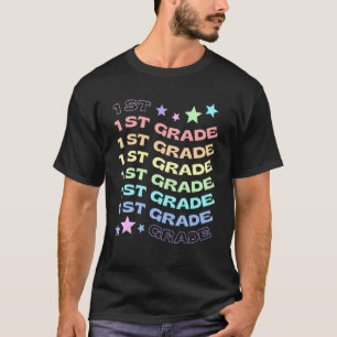 Camiseta 1.ᵉʳ Equipo Retro Groovy Mujeres Feliz Primer Día