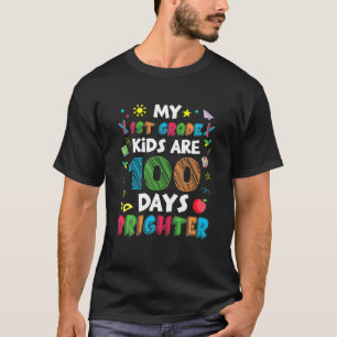 Camiseta 1.ᵉʳ Grado 100 Días Más Brillante Del Profesor Esc