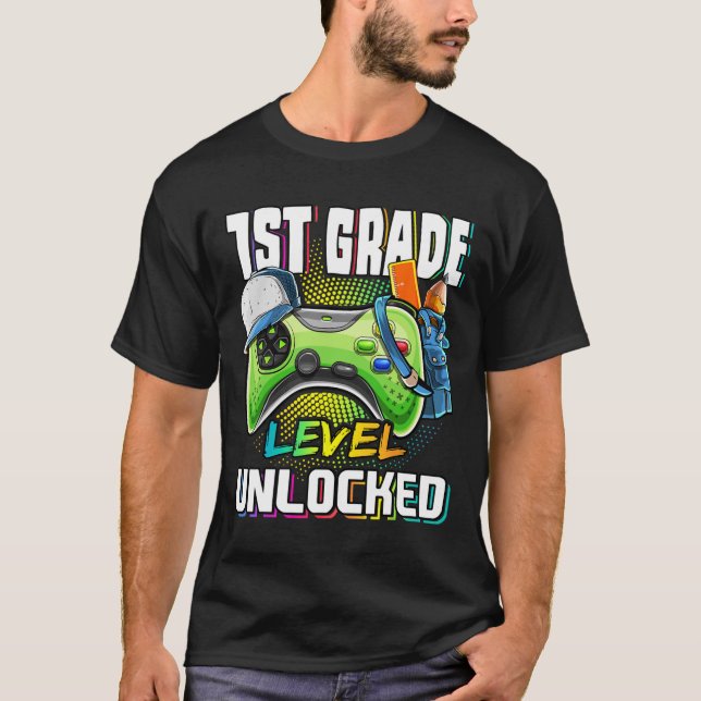 Camiseta 1.ᵉʳ Grado De Videojuego Desbloqueado Ck To School (Anverso)