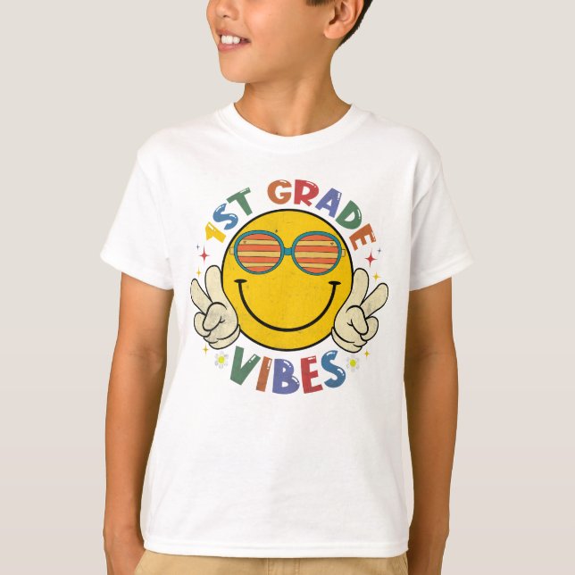 Camiseta 1.ᵉʳ Grado De Voces Felices Sonrisas De Vuelta Al  (Anverso)