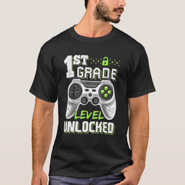 Camiseta 1.ᵉʳ Grado Desbloqueado Juego De Video De Vuelta A (Anverso)