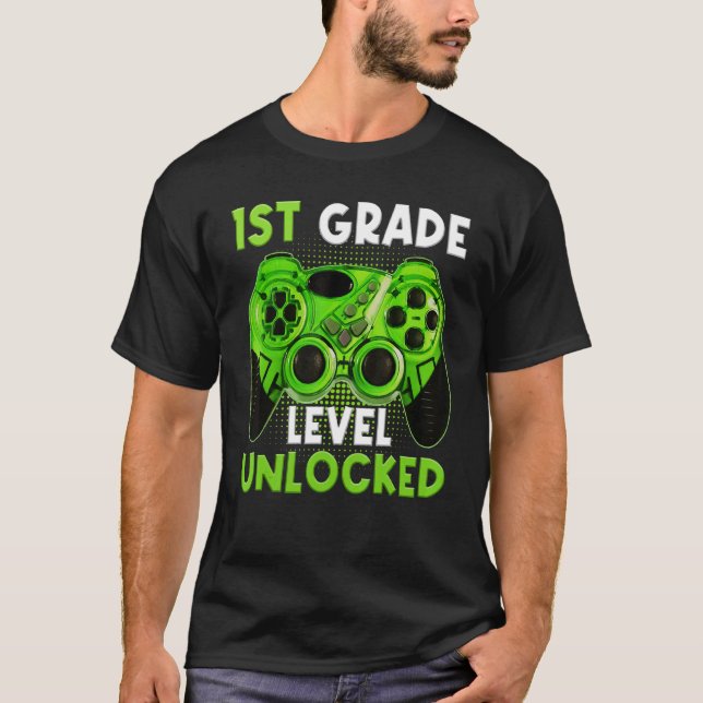 Camiseta 1.ᵉʳ Grado Desbloqueado Juego De Video De Vuelta A (Anverso)