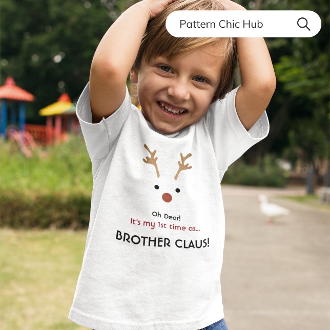Camiseta 1.ᵉʳ Hermano Claus Navidades de la familia blanca (Subido por el creador)