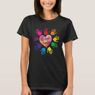 Camiseta 1.ᵉʳ Maestra Manos Coloridas