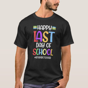 Camiseta 1.ᵉʳ Maestro Feliz Último Día De Humor Escolar