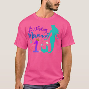 Camiseta 1.ᵉʳ Océano de la sirena de cumpleaños 1 año de ed