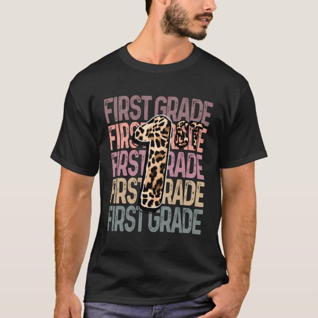 Camiseta 1.ᵉʳ Primer Día De Enseñanza De Leopardo (Anverso)