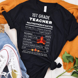 Camiseta 1.ᵉʳ profesor de acción de gracias por los hechos 