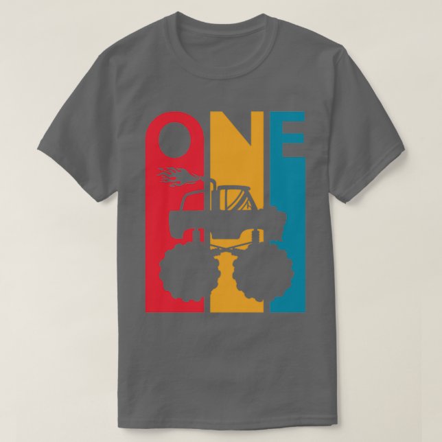 Camiseta 1.ᵉʳ Regalo de cumpleaños Un camión de Monstruo de (Diseño del anverso)