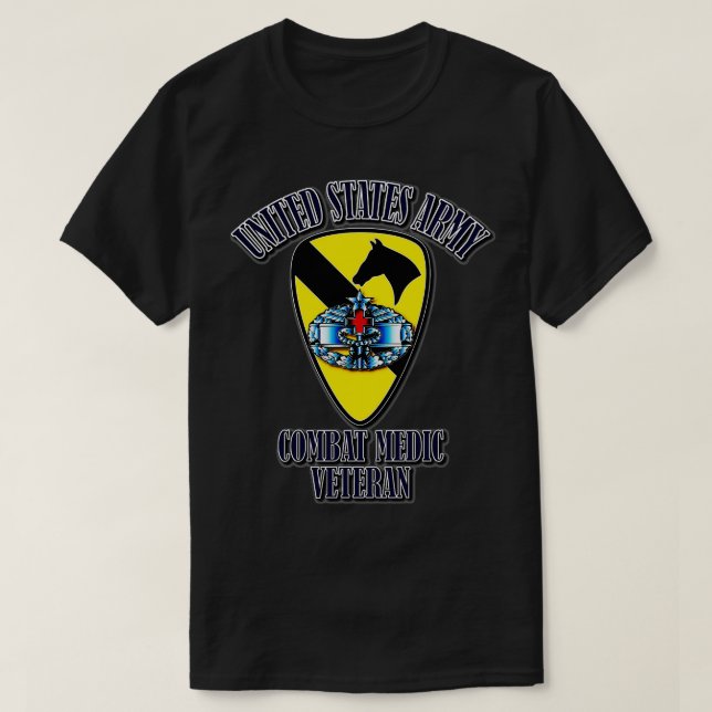 Camiseta 1.ᵉʳ Veterano Médico de la División de Caballería (Diseño del anverso)
