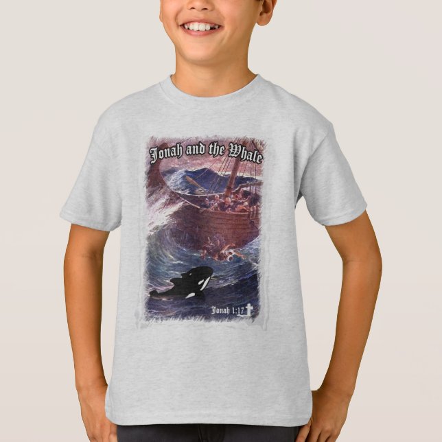 Camiseta 1:17 de Jonah - Jonah y la ballena (Anverso)