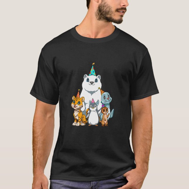 Camiseta 1 2 3 Años Animales Niños Fiesta de cumpleaños (Anverso)