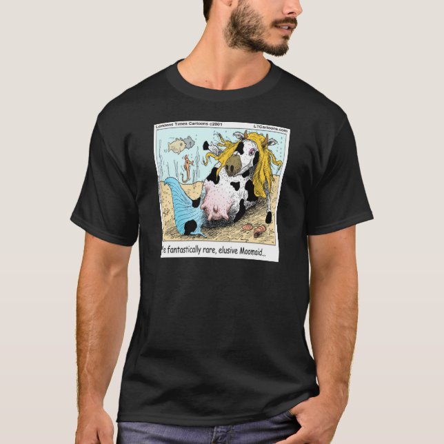 Camiseta 1/2 Vaca 1/2 Sirena Moomaid Divertido (Anverso)