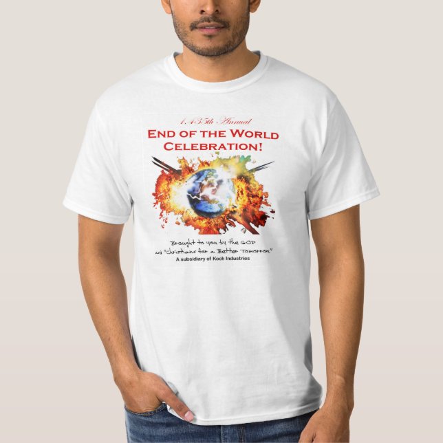 Camiseta 1,435o ¡FINAL anual DE LA CELEBRACIÓN del MUNDO! (Anverso)