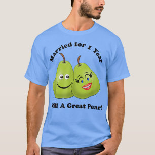 Camiseta 1° Aniversario de T 1 Año Celebrar Día de la Boda