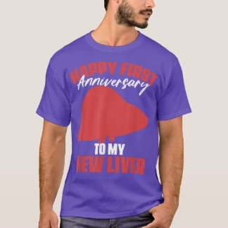 Camiseta 1° aniversario Destinatario del trasplante hepátic