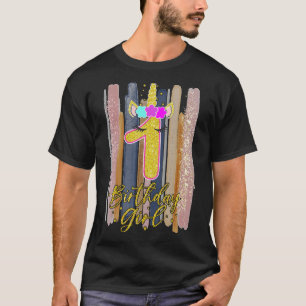 Camiseta 1 año Chica de primer cumpleaños adolescente unico