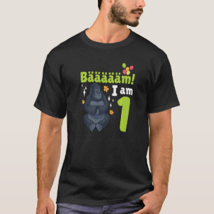 Camiseta 1 año de fiesta de cumpleaños temática de gorila