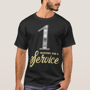 Camiseta 1 año de incentivo de valoración de empleados de