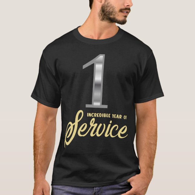 Camiseta 1 año de incentivo de valoración de empleados de s (Anverso)