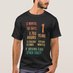 Camiseta 1 año de matrimonio gracioso primer aniversario de