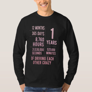 Camiseta 1 año de matrimonio gracioso primer aniversario de