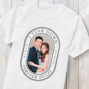 Camiseta 1 Año Después 1er Aniversario de Boda con Foto
