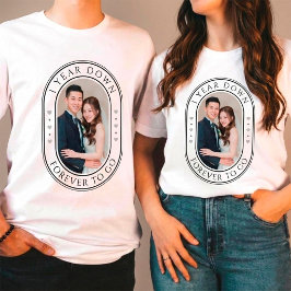 Camiseta 1 Año Después 1er Aniversario de Boda con Foto