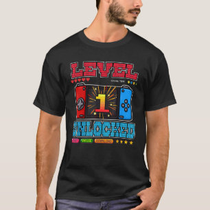 Camiseta 1 años de edad de jugador de video nivel de natali