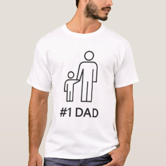 Camiseta #1 Arte Minimalista de línea de papá