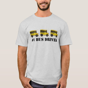 Camiseta #1 Conductor de bus Escuela Amarilla Autobuses Pro