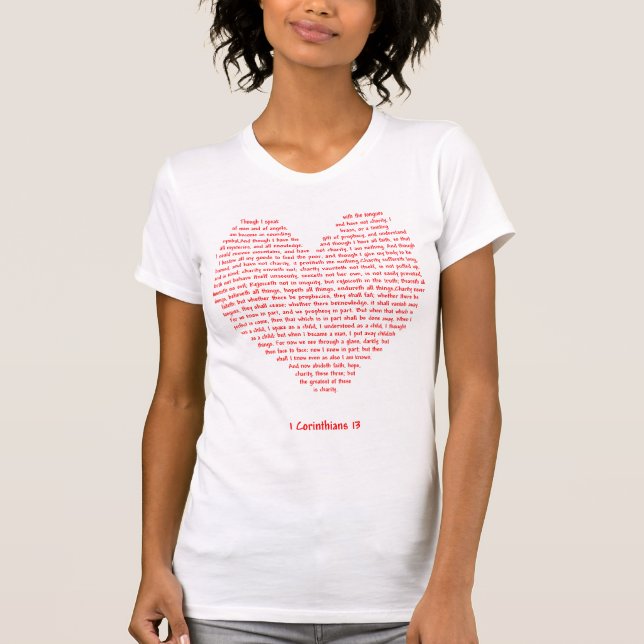 Camiseta 1 corazón de los Corinthians 13 (Anverso)