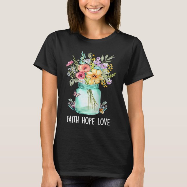 Camiseta 1 Corinthians 1313  Faith Hope Love Christian Appa (Anverso)