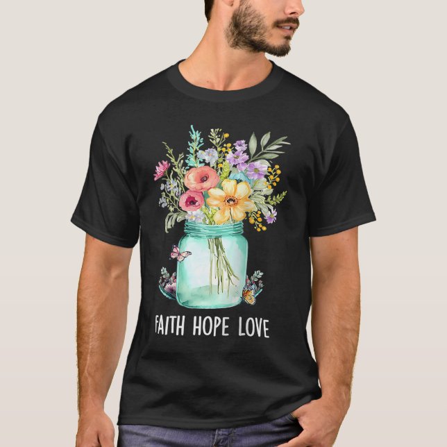 Camiseta 1 Corinthians 1313  Faith Hope Love Christian Appa (Anverso)