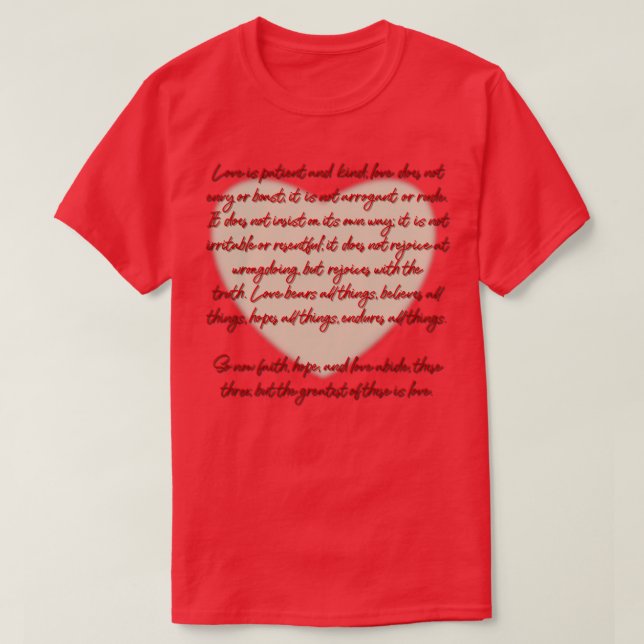 Camiseta 1 Corinthians 13 Love is1 (Diseño del anverso)