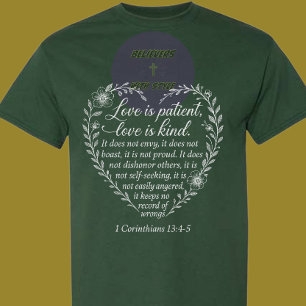 Camiseta 1 Corintios 13:4-5 - Cristiano (txt blanco)