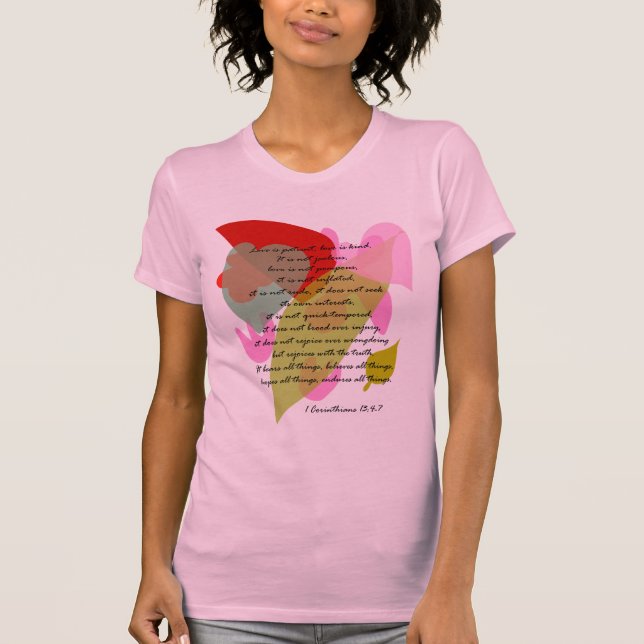 Camiseta 1 Corintios 13: 4-7 (Anverso)