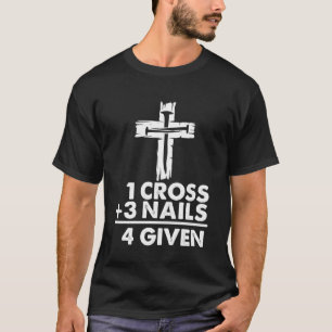 Camiseta 1 Cruz + 3 Clavos 4 Dada la Pascua Cristiana Jesús