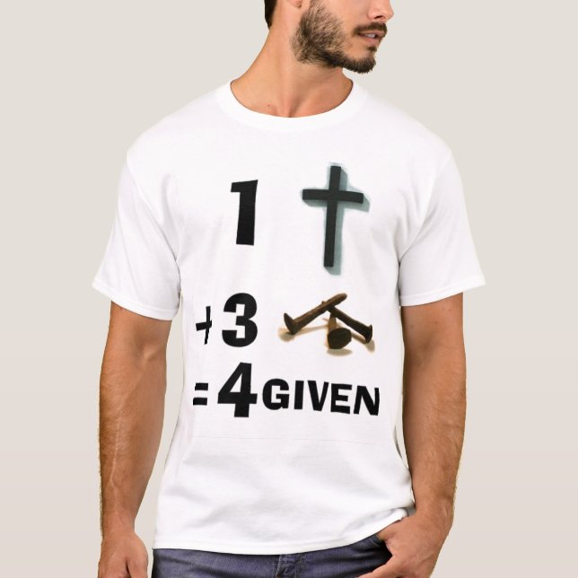 Camiseta 1 cruz + 3 clavos = 4given (Anverso)