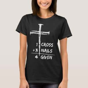 Camiseta 1 cruz 3 clavos perdonado regalo cristiano de pasc