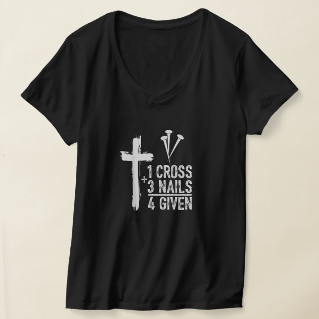 Camiseta 1 Cruz 3 uñas perdonadas Jesús Cristiano Pascua Gi (Distribución )
