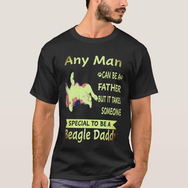 Camiseta 1 Cualquier hombre - Beagle Daddy Beagle (Anverso)