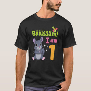 Camiseta 1 cumpleaños Chinchilla fiesta de cumpleaños temát