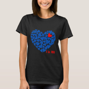 Camiseta 1 de cada 100 Conciencia sobre la enfermedad cardí