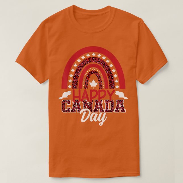 Camiseta 1 de julio Feliz Día de Canadá Día del Arcoiris Cu (Diseño del anverso)