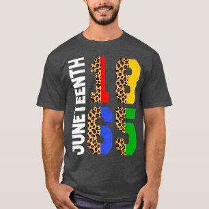 Camiseta 1 de junio Libertad de Leopardo Africano Americano