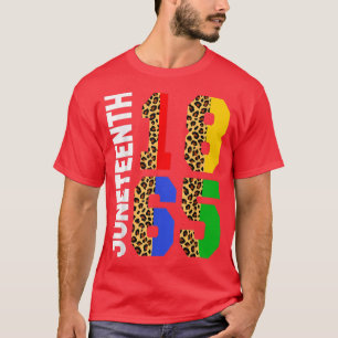 Camiseta 1 de junio Libertad de Leopardo Africano Americano