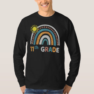 Camiseta 1 de undécimo grado Cute Rainbow De vuelta a la es