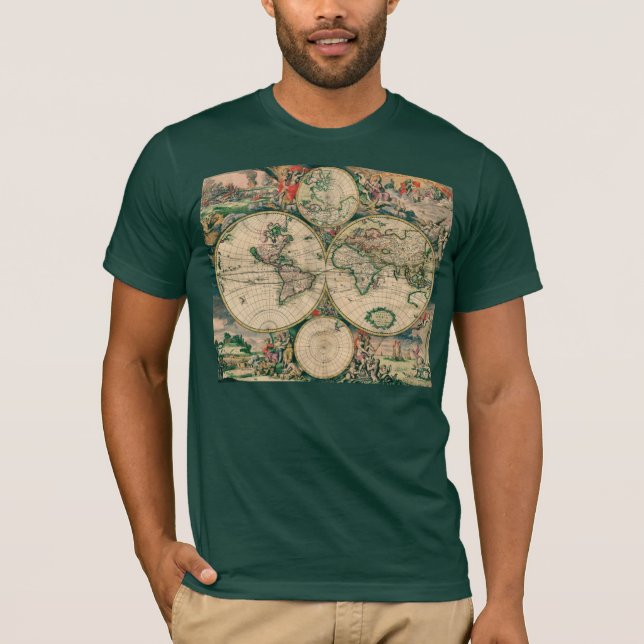 Camiseta #1 del mapa del mundo (Anverso)