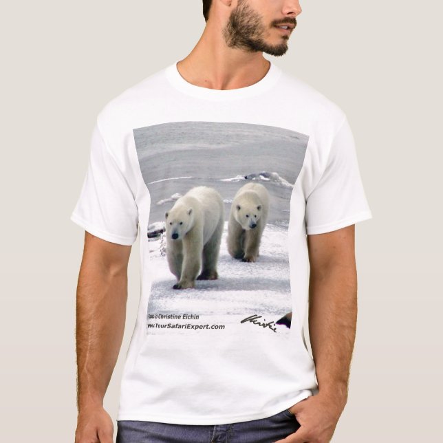 Camiseta 1 del oso polar (diseño del frente y de (Anverso)